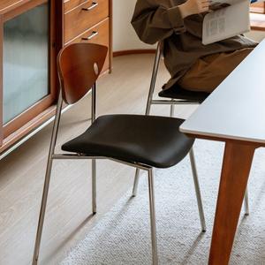 Dining Chair Solid Wood <b>Backrest</b> Upholstered Seat Nordic Design For Dining Room - Product Image 2