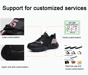 Vente directe d'usine, chaussures <span class=keywords><strong>de</strong></span> sécurité respirantes et confortables pour femmes, anti-écrasement, anti-perforation - Product Image 6