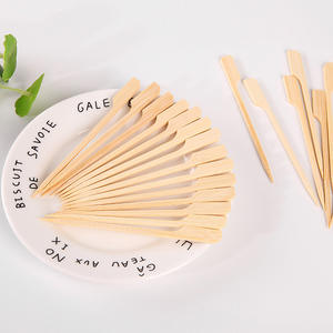 Brochettes de bambou fines jetables de boîte entière sans bavures Outils de barbecue pour griller des bâtons - Product Image 6