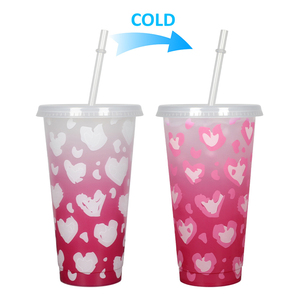 Personalizado 32oz Color-Change Copo de Plástico com Tampas e Palhas 16oz Reutilizável PP Café & Drinks Cup Set para Bar Partes - Product Image 4