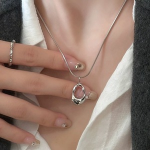 Titanium Steel Teardrop Minimalist Necklace For Women Elegant Clavicle Chain Versatile Jewelry Gift - Product Image 3