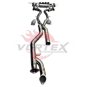 Système d'échappement Catback Vortex SS304 à longueur égale avec silencieux Valvetronic pour BMW M2 G87 3.0T S58, embouts quadruples noirs - Product Image 1
