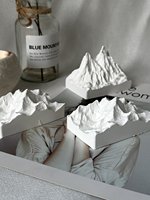 Diffuseur d'huiles essentielles sans flamme en pierre, motif Montagne enneigée alpine, ornement aromatique, accessoire de bureau, cadeau, décoration intérieure