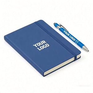 Custom Printed Logo A5 Size PU Leather <b>Notebook</b> Business Style for Office School Paper Cover Journal <b>Diary</b> Gift - Product Image 1