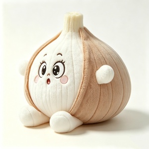 Peluche de Ajo Personalizado, Adorable Almohada de Peluche Suave, Peluche de Ajo Bicolor Marrón y Blanco - Product Image 5