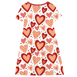 Boutique all'ingrosso abiti stampati su misura per bambini Casual per bambini in tessuto <span class=keywords><strong>di</strong></span> bambù manica corta abito estivo per bambini 6 7 9 anni - Product Image 2
