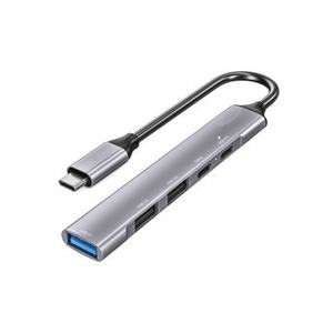 Hub USB-C - hub avec 2 ports USB 2.0, 1 port USB 3.0 et 2 ports USB-C, idéal pour le transfert de données et la charge rapide. * - Product Image 1