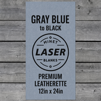 Feuilles de similicuir épais 12x24 pouces, gris denim bleu à noir, laserables, avec support en tissu épais et adhésif collant