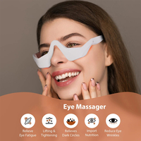 Gafas de Luz Roja Portátiles para Eliminar Bolsas y Ojeras, Masajeador de Microcorriente para el Cuidado de la Zona Debajo de los Ojos, Alivio de la Fatiga
