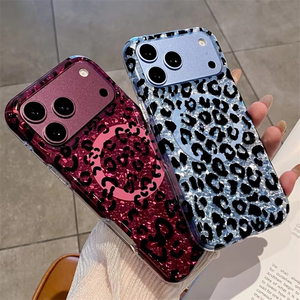 เคสโทรศัพท์ลายเสือดาววิบวับแบบแม่เหล็กสำหรับ iPhone 18 Pro Max 15 16 17 รองรับการชาร์จไร้สาย ป้องกันการกระแทก - Product Image 4