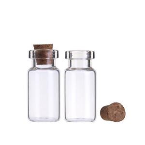 Frasco de Vidrio Transparente Redondo de Buena Calidad, <span class=keywords><strong>Vial</strong></span> de 2 ml con Corcho - Product Image 4