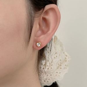 Dylam Classic Simplicity Design 18K Gold Plated 925 <b>Sterling</b> <b>Silver</b> Square Gold 5A Zirconia <b>Stud</b> Earrings for Women Daily Wear - Product Image 3