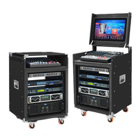 Station de travail DJ en aluminium personnalisable, rack pour enceintes ATA, tiroir vidéo, boîte de transport utilitaire, flight case avec table DJ pliable portable