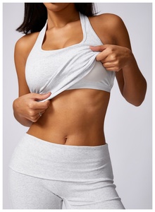 Soutien-gorge de sport Halter Active Top Fitness Nylon Spandex Gym Workout Yoga pour femme - Product Image 6