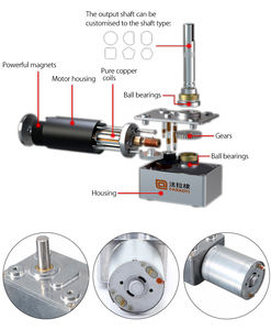 <span class=keywords><strong>Moteur</strong></span> à engrenages à <span class=keywords><strong>vis</strong></span> <span class=keywords><strong>sans</strong></span> <span class=keywords><strong>fin</strong></span> Faradyi personnalisé 12V 24V 36V 1 tr/min 50 tr/min à aimant permanent pour scooter de mobilité - Product Image 5