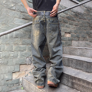 Di alta qualità americano Homme Black <span class=keywords><strong>Loose</strong></span> <span class=keywords><strong>Fit</strong></span> Denim pantalone <span class=keywords><strong>uomo</strong></span> Buggy Denim pantaloni vendita Homme <span class=keywords><strong>Jeans</strong></span> larghi taglie forti <span class=keywords><strong>Jeans</strong></span> da <span class=keywords><strong>uomo</strong></span> - Product Image 5