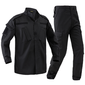 Black ACU Tactical <strong>Combat</strong> Uniform Unisex Camouflage Outdoor Suit Durable for Training and Field Applications - Product Image 1