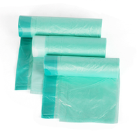 Sacs poubelles en PE en gros d'usine, sacs de poubelle ménagers personnalisés avec logo, sacs à cordon pour poubelle sur rouleau, en provenance de Chine