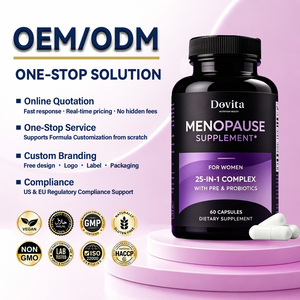 Capsules en gros pour la ménopause, marque privée OEM, pour femmes, soulagement naturel du SPM, soutien du cycle menstruel, équilibre hormonal, 60 capsules - Product Image 2