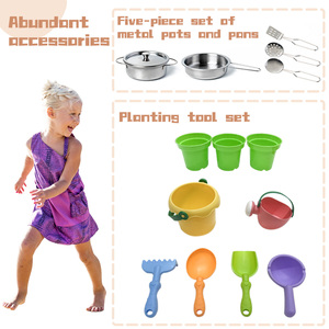 2024 New Design Cooking Pretend Play <strong>Outdoor</strong> Wooden <strong>Mud</strong> <strong>Kitchen</strong> Play Set for Kids - Product Image 5