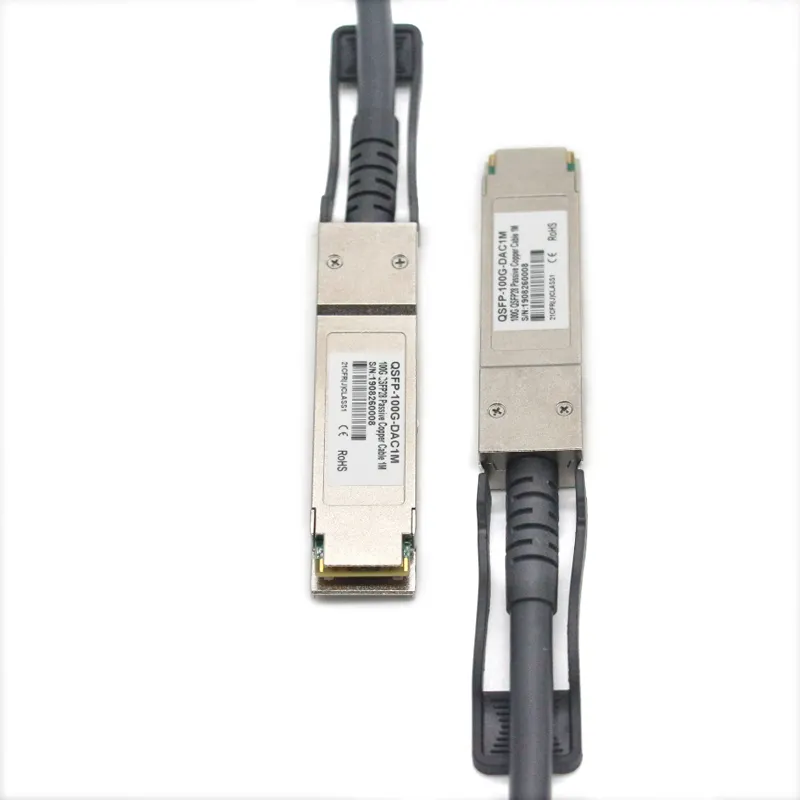 DAC 100G commutateurs d'émetteur-récepteur optique personnalisés/câble de routeur câble de cuivre à attache directe passive QSFP28 à QSFP28 1m 3m 5m