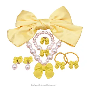 Belle Prinses Accessoires Nieuwe Schoonheid En Het Beest Ketting Set Slinger Parel Handschoen Masker Pruik