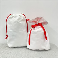 Sacs à cordon en toile populaires de stockage de bas de toile de polyester de 100% pour la presse de chaleur de Sublimation de colorant