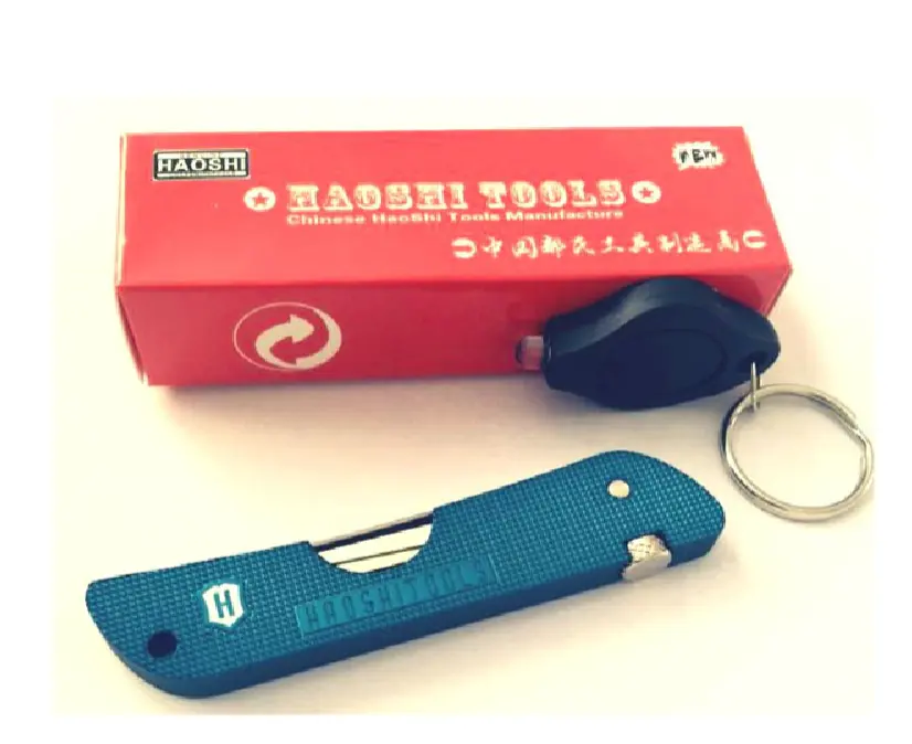 Haoshi — outils de serrurier, choix de serrure pliante, bleu, outils de verrouillage, couteau, Jack, ensemble de crochets, outils de serrurier