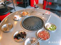 Table de cuisson et barbecue au gaz propane intégrée coréenne avec acier inoxydable et allumage pulsé pour restaurants, rôtissage et fondue