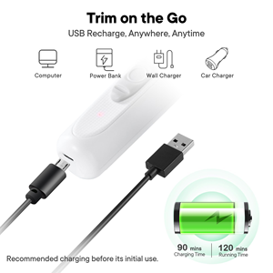 Tondeuse à pattes pour chien à faible bruit avec lumière LED, sans fil, rechargeable, tondeuse électrique pour poils des pattes d'animaux, tondeuse de toilettage pour les pattes des chiens - Product Image 6