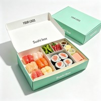 Boîtes à sushi personnalisées pour l'emballage alimentaire, boîte à bento à emporter pour sushi, boîte à sushi jetable à emporter