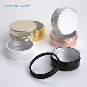 En stock: Lata metálica de 200g/200mL de grado alimenticio con ventana para cosméticos, lociones, galletas, cera para coches y velas. - Product Image 1