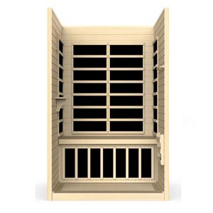 Sauna infrarouge en bois massif ODM et OEM, Mini salle de sauna sec pour 2 personnes - Product Image 4