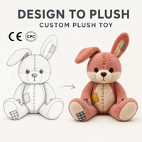 Peluche personnalisée brodée super douce en forme de lapin champignon 25 cm, doudou d'anniversaire en coton PP unisexe, sans minimum de commande