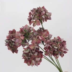 Fiori Decorativi per Matrimoni e Feste, Grandi Fiori Artificiali in Seta, Ortensie <span class=keywords><strong>Viola</strong></span> <span class=keywords><strong>Scuro</strong></span> in Vendita, per Laurea, Festa della Mamma, Fatti a Mano - Product Image 4