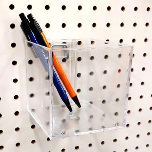 Dễ dàng gắn perspex hiển thị bin 4 inch vuông không gian Saver tiếp thị chủ sở hữu hỗ trợ thêm Pegboard Modular Dump Cube - Product Image 3