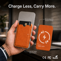 QSF Mini Magnetic Power Bank dengan Tempat Kartu 5000mAh Nirkabel 15W PD 20W Pengisian Cepat Baterai Portabel Usb-C Powerbank
