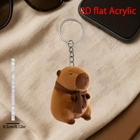 Porte-clés Capybara Adorable en Acrylique, Pendentif Animal de Dessin Animé, Breloque pour Sac, Décoration, Cadeau pour Sac à Dos, Clés de Voiture, Anniversaire, Noël