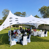 Tente d'extérieur monocouche toutes saisons, imperméable, camouflage PVC, ignifuge, avec cadre en aluminium extensible, prix de gros