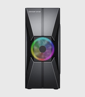 Custom Logo Support ATX Mid Tower Gamer PC Case Glass Side Panel Aluminum Alloy Construction 7 Expansion Slots Black OEM/ODM