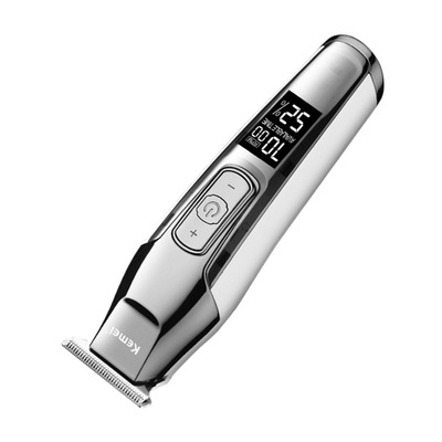 5027 машинка для стрижки волос Kemei, с ЖК-дисплеем, 0 мм