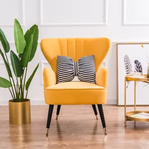 Laynsino, Роскошное кресло в скандинавском стиле с синим акцентом, современная мебель для гостиной, бархатная ткань, кресло для отдыха, для домашнего использования
