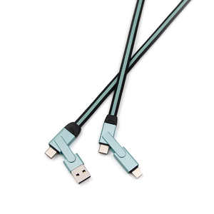 Câble de données <span class=keywords><strong>USB</strong></span> PD 6-en-1 3A 60W, nouvelle conception, charge rapide, en alliage d'aluminium tressé, durable, type-C pour tous les <span class=keywords><strong>iPhone</strong></span>/Samsung - Product Image 6