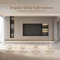 Meuble TV en bois moderne, écologique, durable et réglable sur mesure avec rangement pour téléviseurs de 65 pouces et plus, salon, appartement, meubles de maison