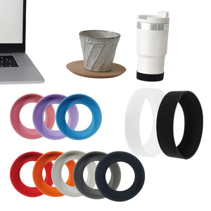Venta caliente Cross-Border 7,5 cm Thermos Cup Bottom <span class=keywords><strong>Cover</strong></span> Antideslizante <span class=keywords><strong>Base</strong></span> de goma protectora Soporte Durable Cup Bottom Support - Product Image 2