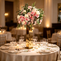 Support floral de mariage en acrylique, pilier de guidage d'allée, colonne, rehausseur de centre de table, miroir, ensemble pour allée, décoration de table pour fêtes, hôtels et événements