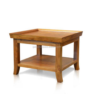 Customized color teak wood <b>square</b> coffee <b>table</b>, blending solid craftsmanship and modern design to elevate your living room - Product Image 1