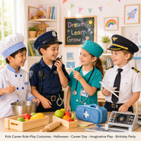 Ensemble de costumes de métiers pour enfants, pompier, chef, médecin, infirmière, jeu de rôle, déguisement, uniforme