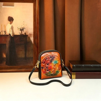 Sac bandoulière vintage 3D gaufré motif visage, sac à l'épaule ethnique sculpté, petite pochette pour téléphone, sac messager pour femme