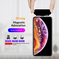 Chargeur portable magnétique mini personnalisable, batterie externe Micro USB Type C 3000mAh 3 en 1